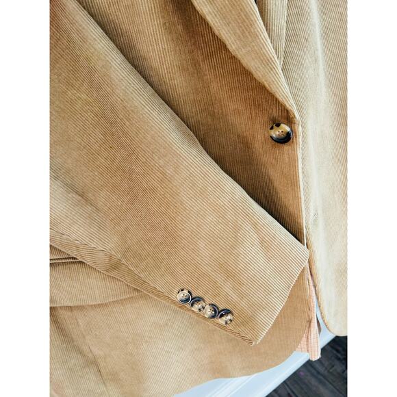 Dockers Tan Corduroy Blazer Men’s 48L S913 Classic Light Brown Tailored Jacket - Picture 5 of 8